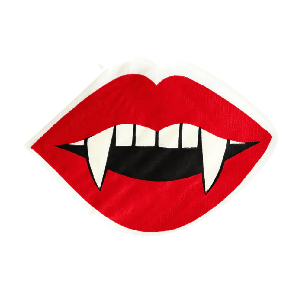Shaped Vampire Lips Paper Napkins